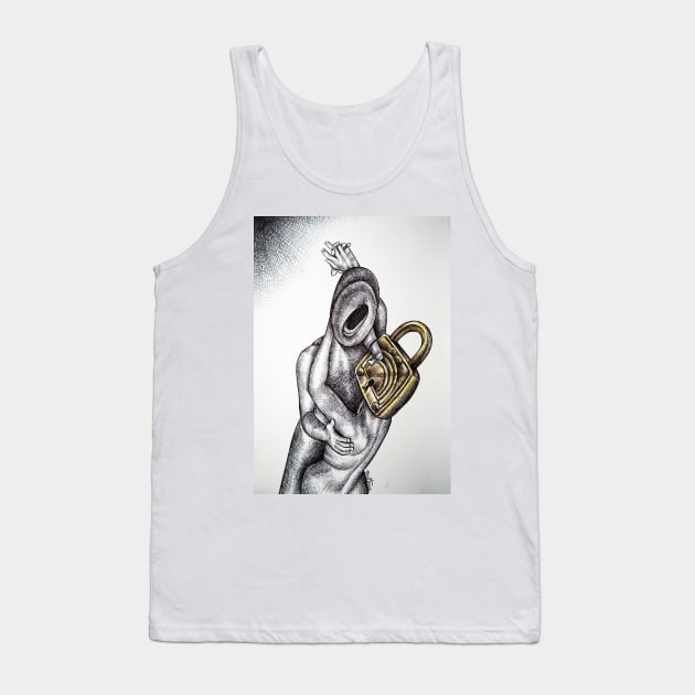 The Kiss Tank Top by benheineart